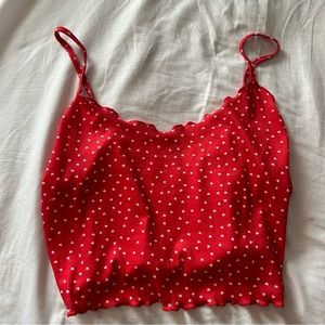 Heart print crop top